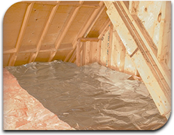 Radiant barrier in attic